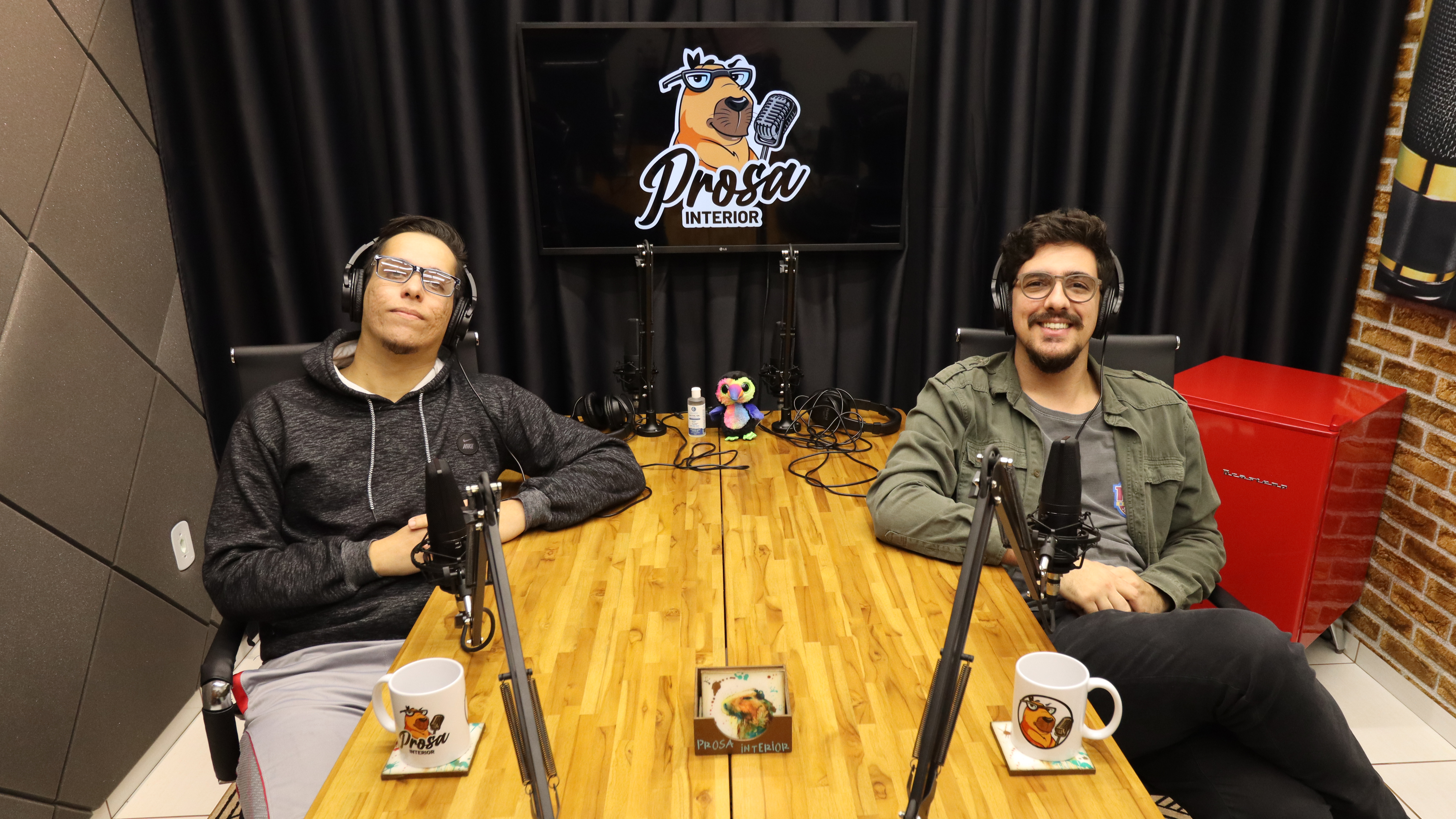 Murilo e Leonardo no estúdio